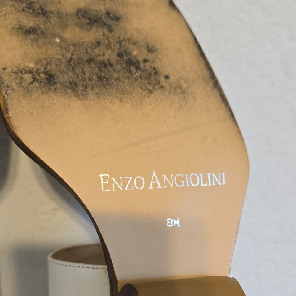 Enzo Angiolini Cream Sandals for Women. Made In Brazil. Size 8 - Picture 12 of 16